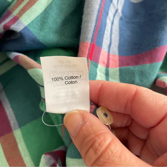 J. Crew "Summer Plaid" 100% Cotton Multicolor Button Down Shirt XL - Picture 14 of 17